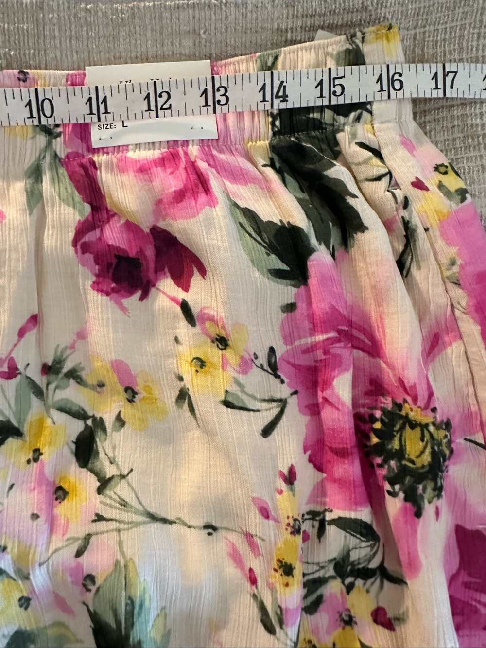 Abercrombie & Fitch crinkle wide leg pants in pink floral print NWT - Picture 6 of 8